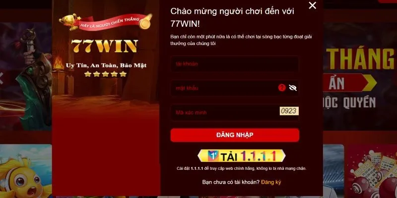 Quy trình 3 bước đăng nhập 77WIN thành công